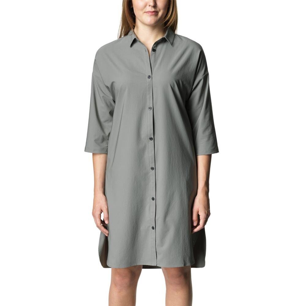 Outdoors Minimalist Casual NEW Houdini Route Shirt Dress in Geyser Gray
